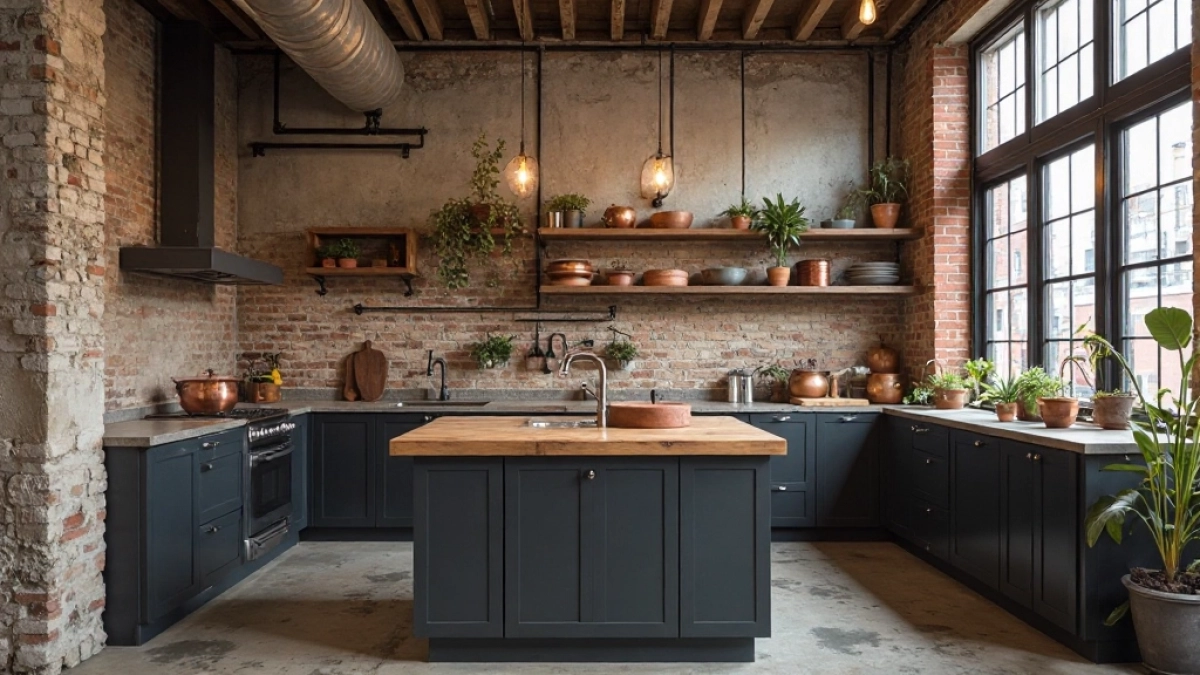 industrialna kuchnia styl loft aranżacje inspiracje pomysły