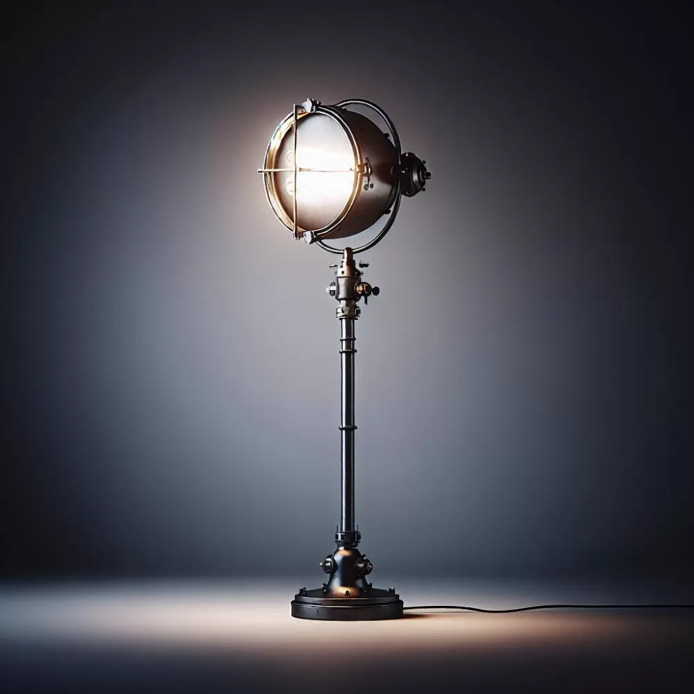 lampa stojąca styl industrialny