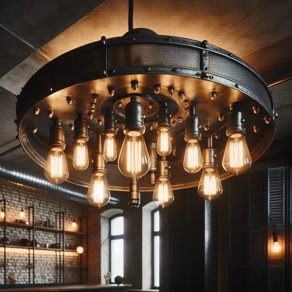 lampa sufitowa styl industrialny