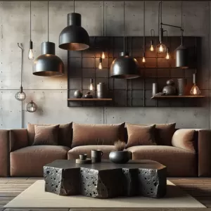 meble do salonu styl industrialny