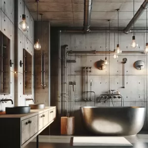 styl industrialny łazienka