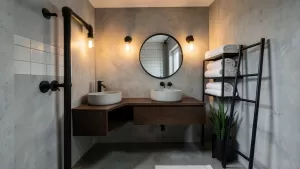 mała łazienka w stylu industrialnym