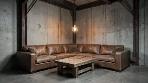 narożnik w stylu industrialnym
