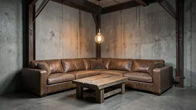 narożnik w stylu industrialnym