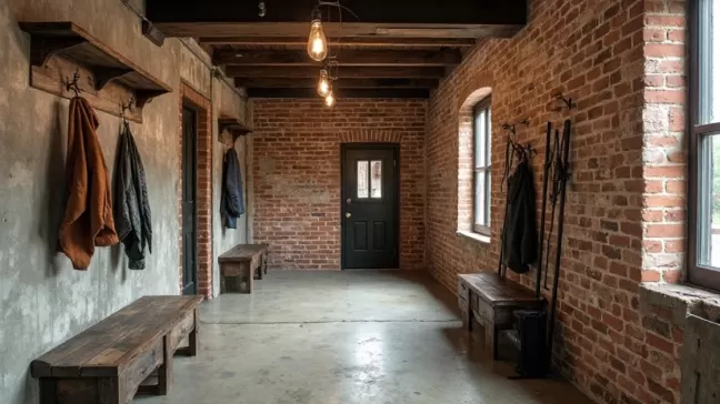 Przedpokój w stylu industrialnym